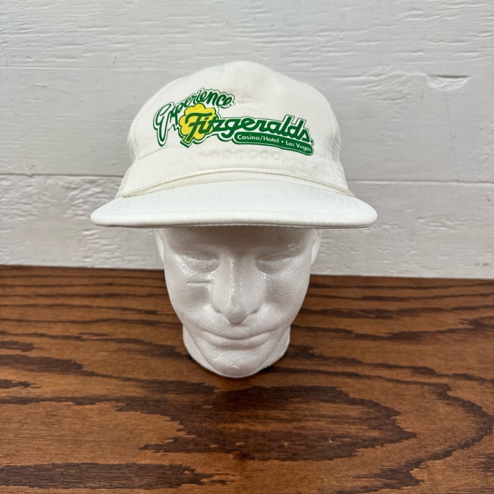 Vintage Fitzgerald's Casino Hotel Las Vegas Nevada Snapback Hat Cap, Green White